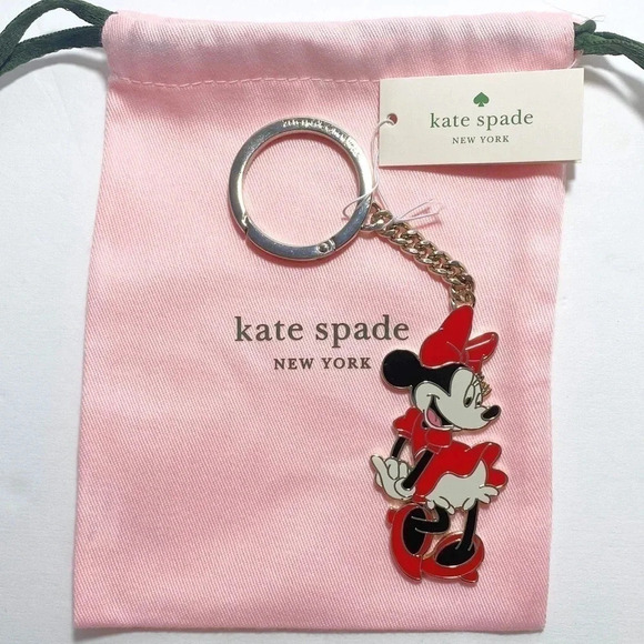 Kate Spade Minnie Mouse Keychain Bag Charm NWT - Picture 2 of 4